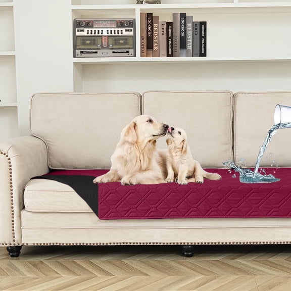 Sanmadrola Couch Cover for Sofa Bed Furniture Waterproof Reversible Dog Bed Cover Pet Blanket