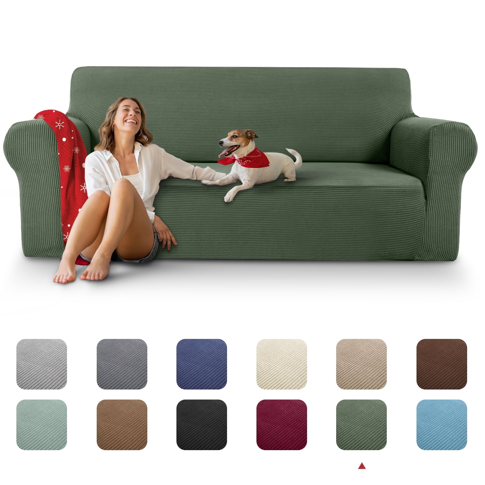Sanmadrola Couch Covers for Dogs Sofa Covers Washable 100% Waterproof