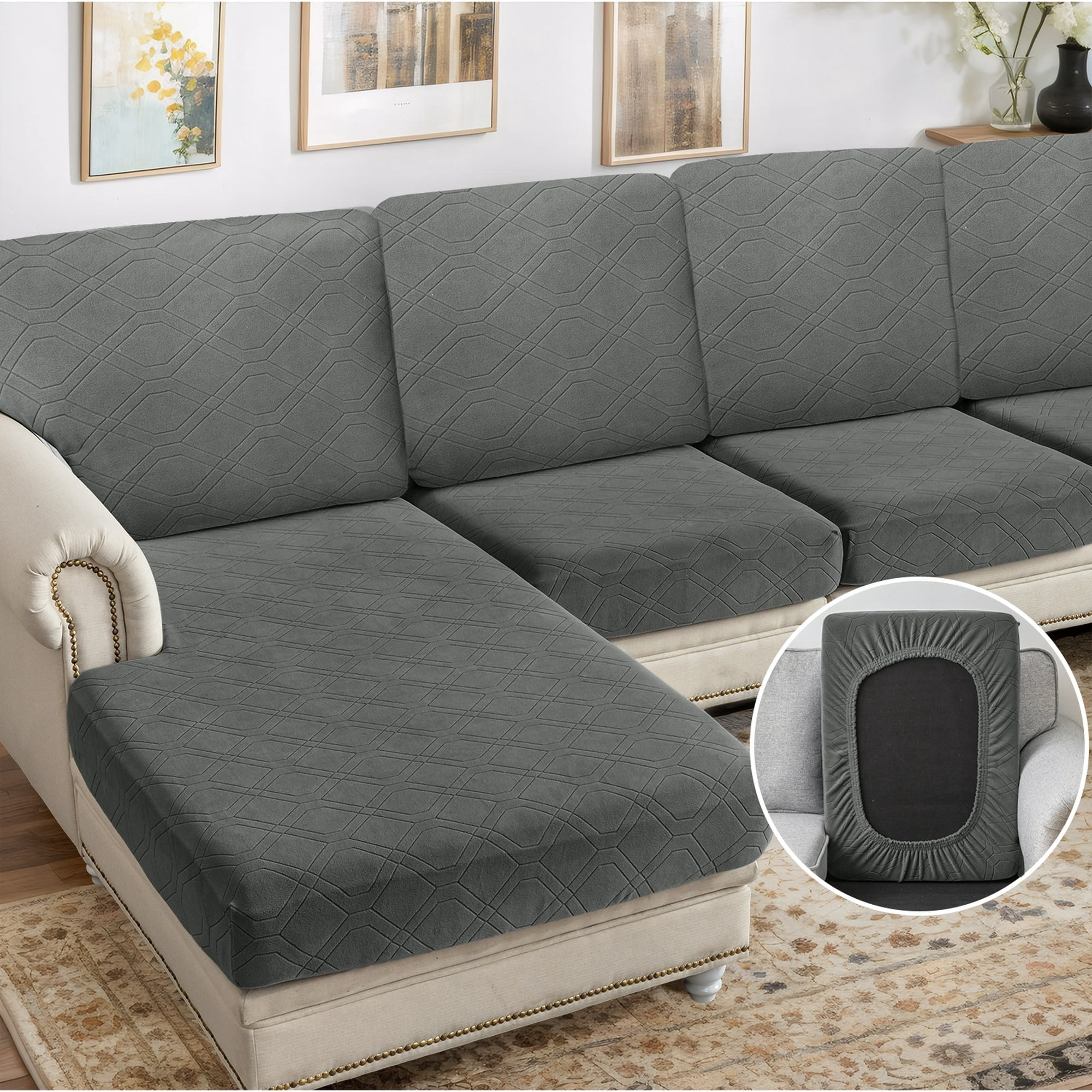 Sanmadrola Couch Covers Sofa Cushion Cover Slipcovers Wear-Resistant