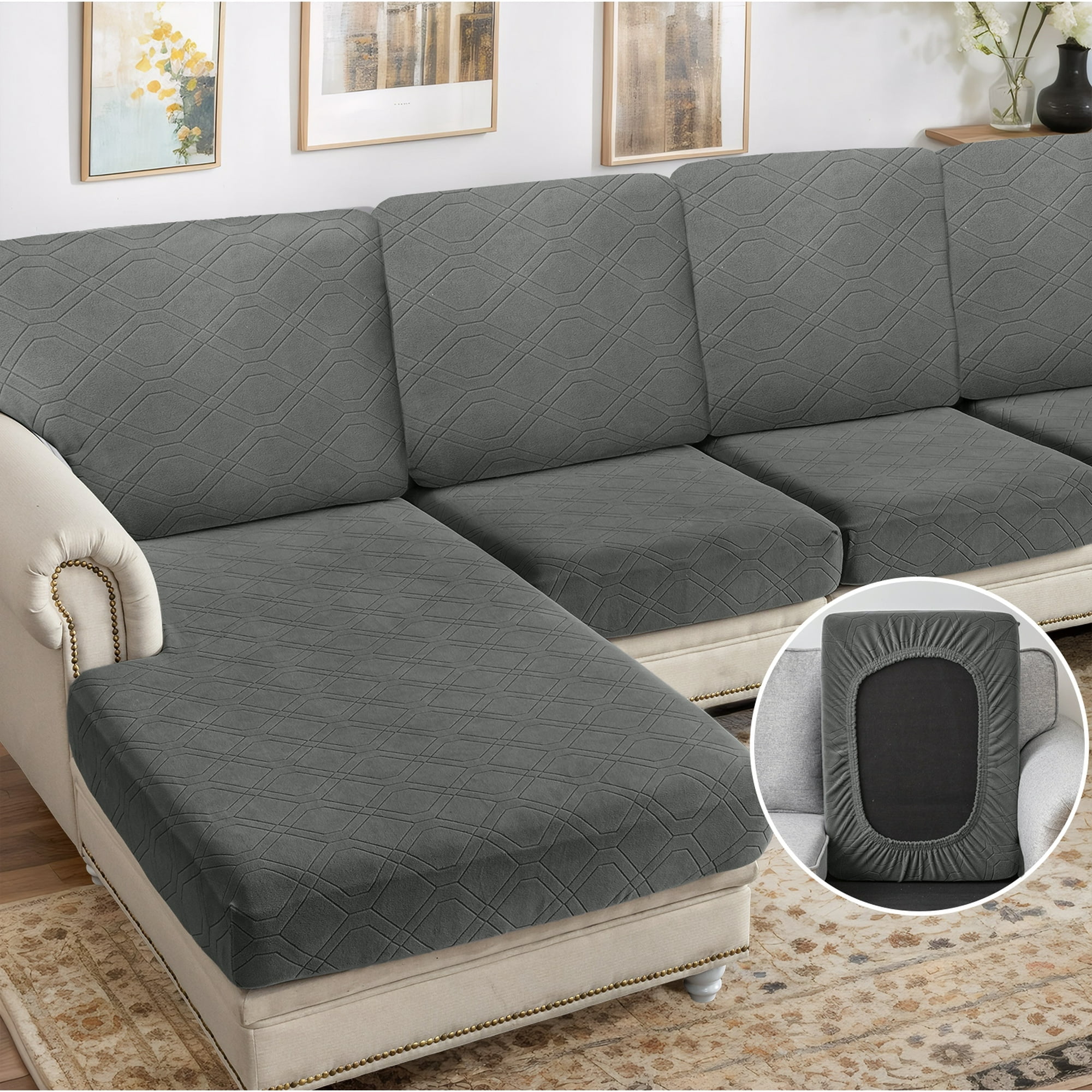 Sanmadrola Couch Covers Sofa Cushion Cover Slipcovers Wear-Resistant