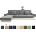 thumbnail image 1 of Sanmadrola Waterproof Couch Cushion Cover for Sectional Sofa,Slipcover Stain Resistant High Elasticity Wear-Resistant Striped Sofa Cover,Light Grey Back Couch Cover M for Furniture, Children, Pets, 1 of 7