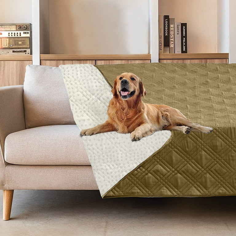Sanmadrola Dog Bed Cover 100 Double Sided Waterproof Pet Blanket Non slip Couch Covers Mattress Protector Leakproof Furniture Protector Cover for Dog Kids Pets Machine Washable Sand Color 52x82 Walmar...