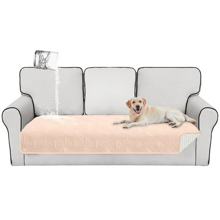 Sanmadrola Dog Bed Cover 100% Double-Sided Waterproof Pet Blanket Non-slip Couch Covers Mattress Protector Leakproof Furniture Protector Cover for Dog Kids Pets, Machine Washable, Khaki, 30x70"