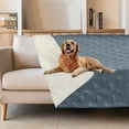 thumbnail image 1 of Sanmadrola Dog Bed Cover 100% Double-Sided Waterproof Pet Blanket Non-slip Couch Covers Mattress Protector Leakproof Furniture Protector Cover for Dog Kids Pets, Machine Washable, Dark Gray, 82x82", 1 of 11