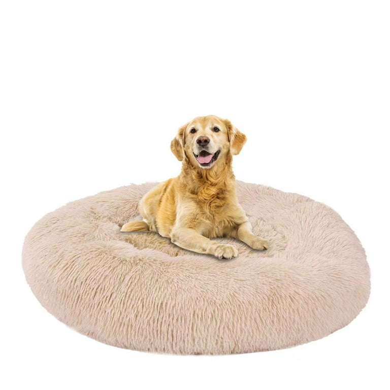Dog Bed Long Plush Cat Mat Calming Pet Beds Comfortable Washable