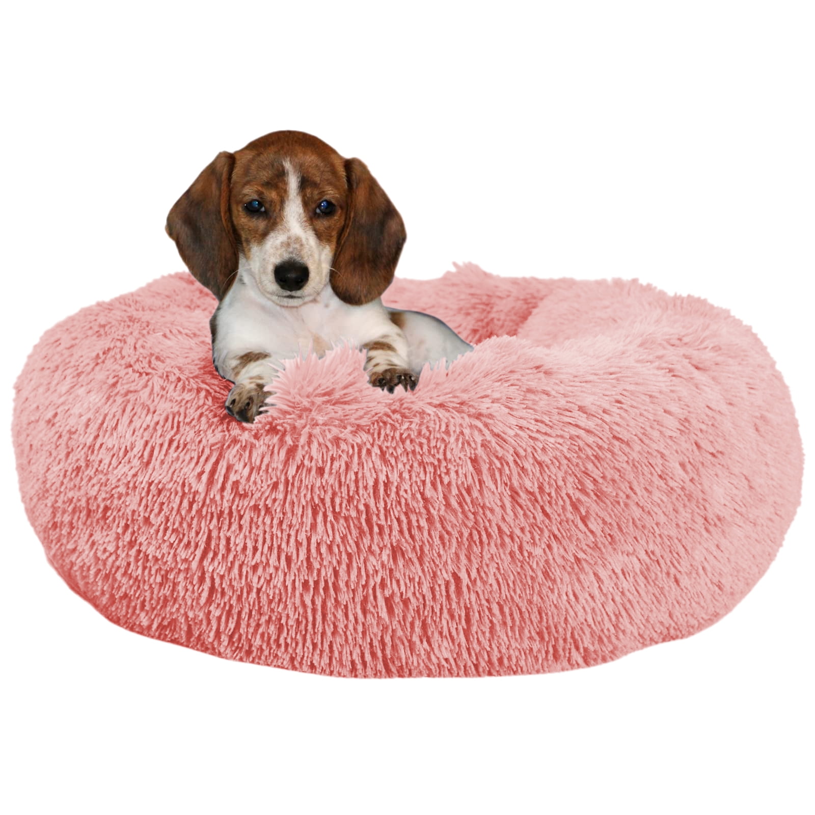Sanmadrola Dog Bed for Small Medium Dogs, 23in Calming Dogs Bed & Cat Dog, WashableRound Cozy