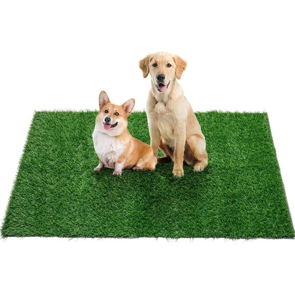 Sanmadrola Dog Pee Pads Puppy Pet Pad Artificial Dog Grass Pad Training Pads for Dogs Potty Pee Tray Fake Grass Mat Reusable for Indoor and Outdoor Washable 26x51 inch Extra Large