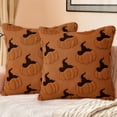 thumbnail image 1 of Sanmadrola Fall Pillow Covers 18x18 Throw Pillow Cases Set of 2 Halloween Thanksgiving Autumn Decorations Pumpkin Soft Plush Faux Fur Wool Couch Cushion Case for Sofa Bedroom Living Room Home Decor, 1 of 7