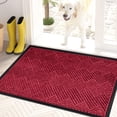 thumbnail image 1 of Sanmadrola Front Door Mat Indoor and Outdoor Welcome Mat Rubber Backing Entrance Mat Easy Clean Patio Mat Heavy Duty Entryway Doormat for Front Back Doors, Laundry Rooms, Mudrooms 24''x35.4'' Red, 1 of 7