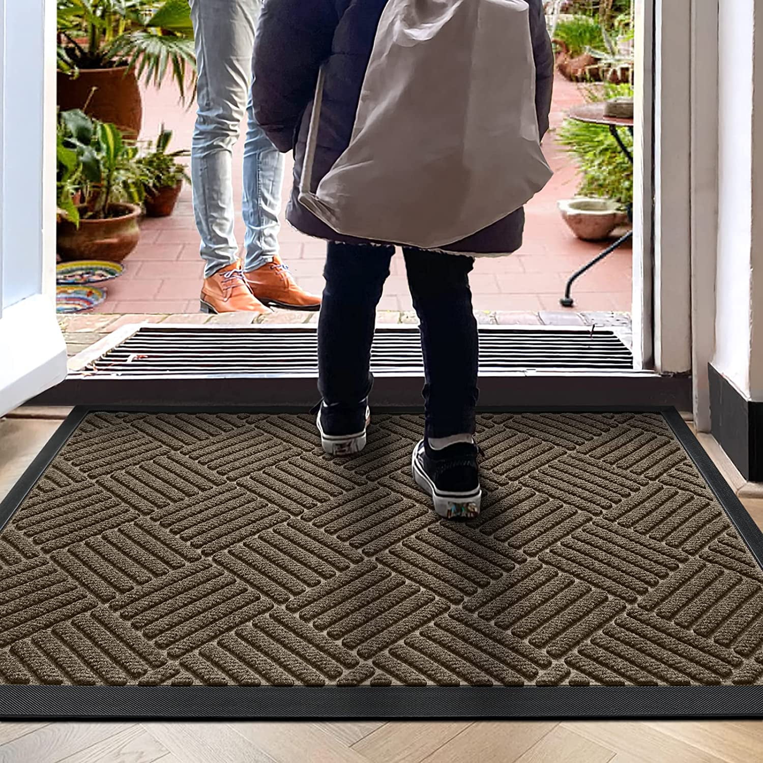 Gorilla Grip 100% Waterproof All-Season WeatherMax Doormat, Durable Natural  Rubber, Stain and Fade Resistant, Low Profile, Indoor Outdoor Door Mats
