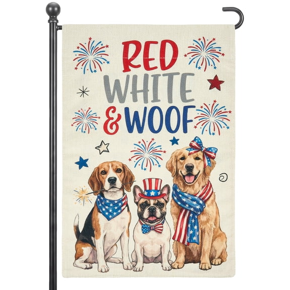 SANMADROLA Patriotic Garden Flag - 12x18 Inch Double Sided Outdoor Decoration, 4th of July American Flag for Yard, Porch, Wall & Indoor Home Decor