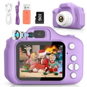 Sanmadrola Kids Camera Selfie Camera for Kids Christmas Birthday Festival Gifts for Girls Age 3-9 HD Digital Video Cameras for Toddler Portable Toys for 3-8 Year Old Girl with 32GB SD Card, Blue