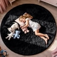 thumbnail image 1 of Sanmadrola Modern Black Solid Print Area Rugs, 5.2' x 5.2', 1 of 7