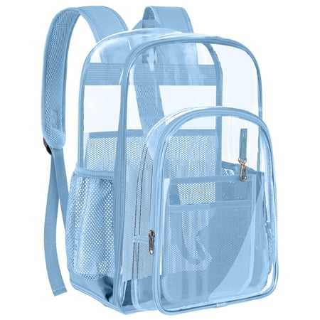 Sanmadrola New Clear Backpack Clear Bag Heavy Duty Waterproof Transparent Large PVC Book Bag