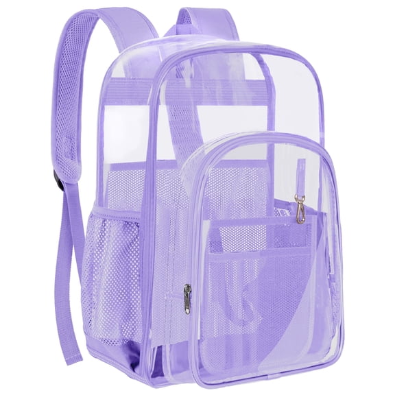 Sanmadrola New Clear Backpack Clear Bag Heavy Duty Waterproof Transparent Large PVC Book Bag