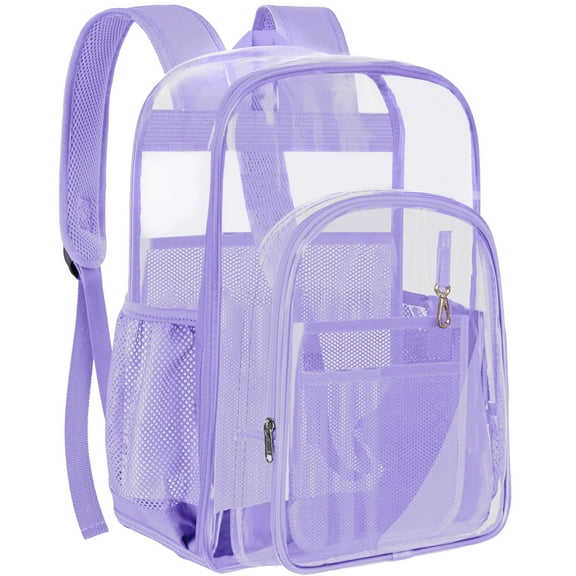 Sanmadrola New Clear Backpack Clear Bag Heavy Duty Waterproof Transparent Large PVC Book Bag
