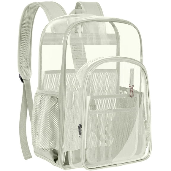 Sanmadrola New Clear Backpack Clear Bag Heavy Duty Waterproof Transparent Large PVC Book Bag