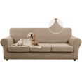 thumbnail image 1 of Sanmadrola Newest 4 Pieces Couch Covers for 3 Cushion Couch Sofa High Stretch Thick Sofa Covers Furniture Protector Fitted Slipcovers for Dogs, 1 of 8