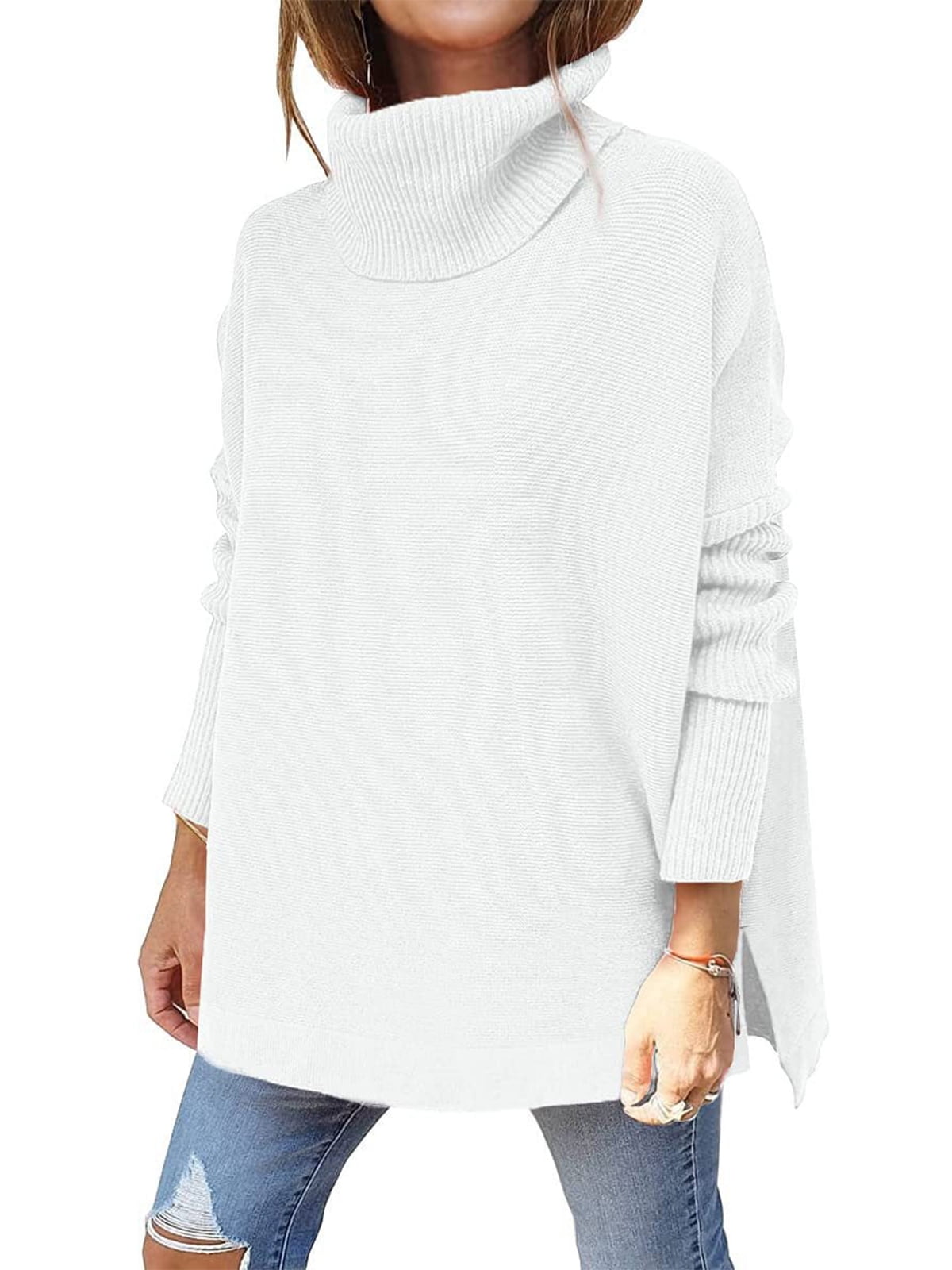 Sanmadrola Oversized Turtleneck Sweaters for Women 2023 Fall
