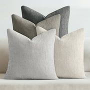 Sanmadrola Pillow Covers 18x18 Set of 4 Chenille Throw Pillow Cover with Elegant Design Soft and Luxurious Decorative Throw Pillows for Couch Bed and Home Decor