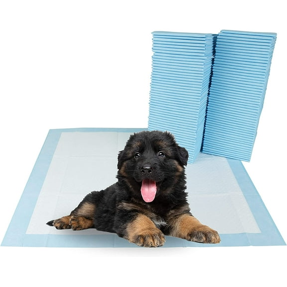 Sanmadrola Puppy Pee Pads 100 Count | Dog Pee Training Pads Super Absorbent & Leak-Proof | Disposable Pet Piddle and Potty Pads for Puppies | Dogs | Doggie| Cats | Rabbits 13''x 18''