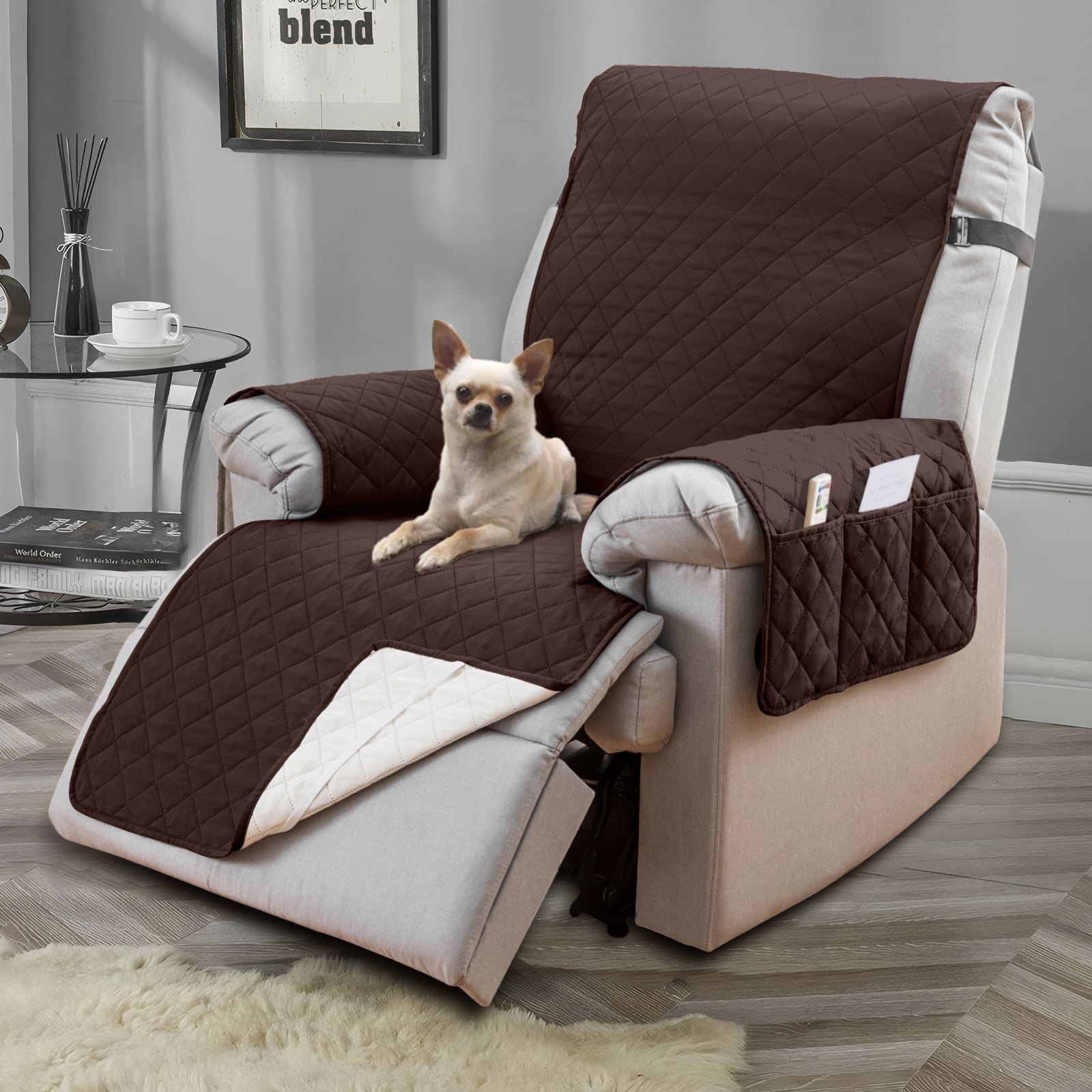 Sanmadrola Recliner Chair Cover, Recliner Cover Non-Slip Dog Chair ...