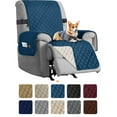 thumbnail image 1 of Sanmadrola Recliner Chair Cover Reversible Small Recliner Slipcover for Dogs Seat Width to 25 Inch Washable Couch Cover with Elastic Straps for Kids and Pets(Small Recliner, Blue Green), 1 of 9