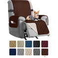 thumbnail image 1 of Sanmadrola Recliner Chair Cover Reversible Small Recliner Slipcover for Dogs Seat Width to 25 Inch Washable Couch Cover with Elastic Straps for Kids and Pets(Small Recliner, Coffee), 1 of 9