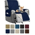 thumbnail image 1 of Sanmadrola Recliner Chair Cover Reversible Small Recliner Slipcover for Dogs Seat Width to 28 Inch Washable Couch Cover with Elastic Straps for Kids and Pets(Large Recliner, Navy), 1 of 9
