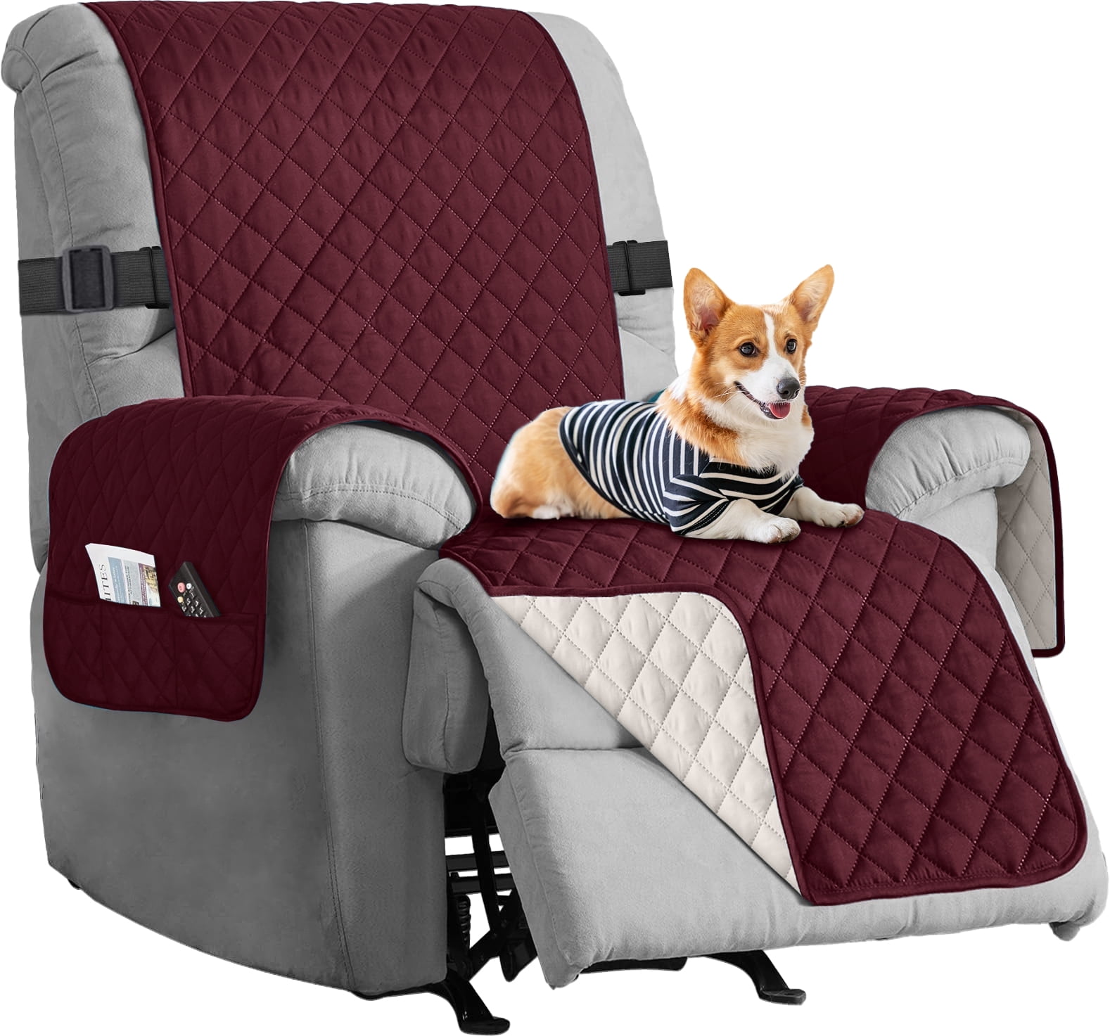 Sanmadrola Recliner Chair Cover Reversible Small Recliner Slipcover for ...