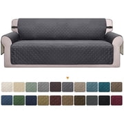 Sanmadrola Reversible Sofa Cover Machine Washable Couch Cover Water Resistant Slipcover Non Slip Furniture Protector for Dogs, Children, Pets, Sofa Size, Gray
