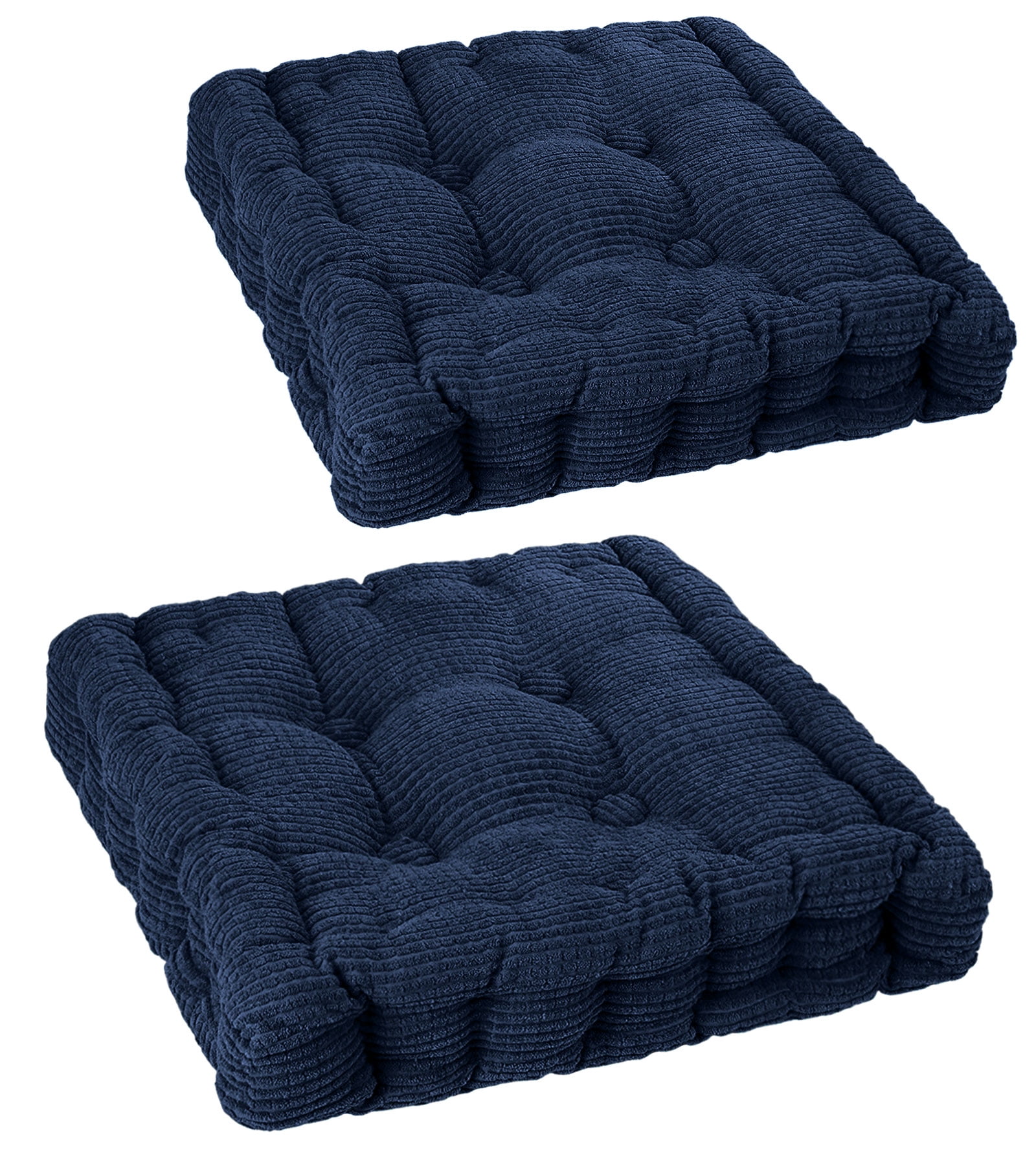 Sanmadrola Floor Pillow Cushion for Adults Set of 2, Chair Cushions Outdoor Indoor with String Chair Room Tatami Sofa,Blue