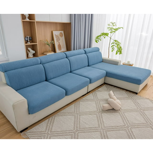 Sanmadrola Sectional Couch Covers for L Shaped Chaise Lounge Stretch 3