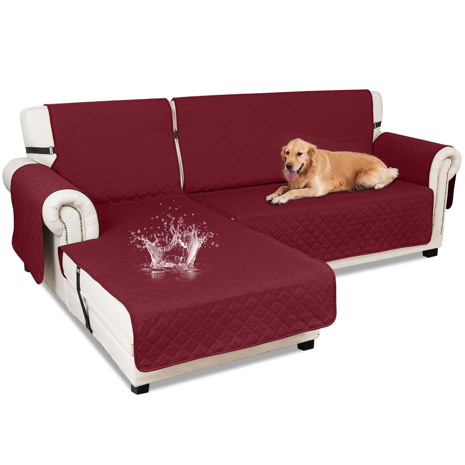 Sanmadrola Sectional Couch Covers Waterproof L Shape Sofa Cover ...