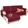thumbnail image 1 of Sanmadrola Sectional Couch Covers Waterproof L Shape Sofa Cover Reversible Slipcover Chaise Lounge Cover Furniture Protector Cover for Pets Dog Cat Kids, Wine Red, X-Large, 1 of 10