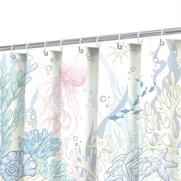 Sanmadrola Shower Curtain 72" x 72"- Waterproof Lightweight Ocean Shower Curtain Liners for Bathroom