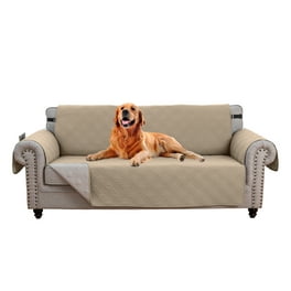 LIANGLAOI Faux Pu Leather Sofa Cover,211% Waterproof Non-Slip Sectional  Couch Cover,Solid Color Sofa Slipcover for Dogs,Children,Pets Furniture