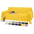 thumbnail image 1 of Sanmadrola Sofa Cover, Couch Covers for 2 Cushion Couch Sofa, Sectional Couch Covers for L Shaped Couch Cover, Living Room Sofa Throws Sofa Slipcovers for Pets, Kids (71"x 102",Loveseat, Yellow), 1 of 10