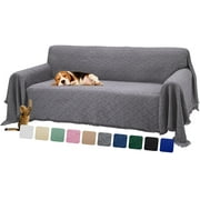 Sanmadrola Sofa Cover, Couch Covers for 3 Cushion Couch Sofa, Sectional Couch Covers for L Shaped Couch Cover, Living Room Sofa Throws Sofa Slipcovers for Pets, Kids (71"x 134",XL Sofa, Grey)