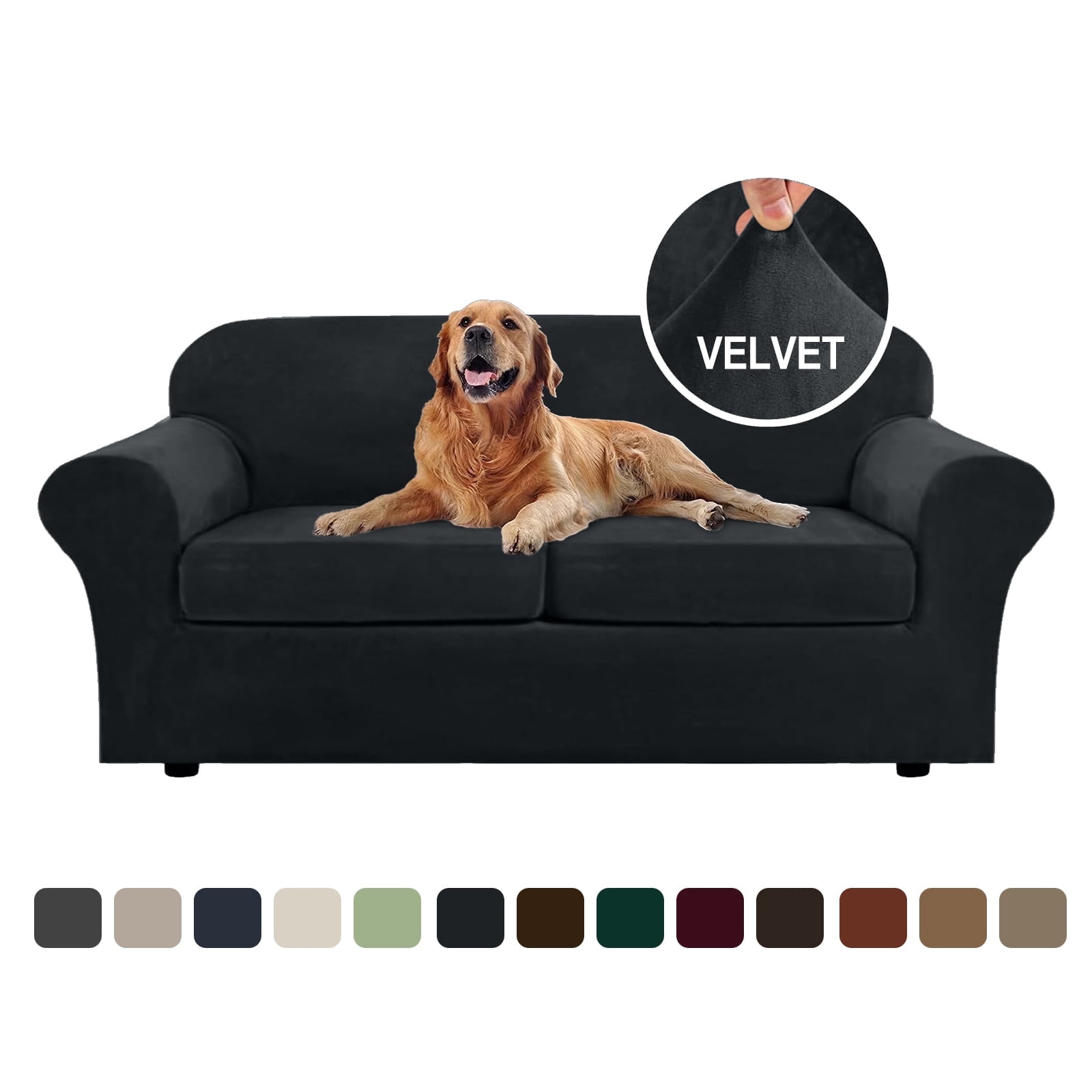 Sanmadrola Sofa Cover Slipcover Couch Cover Set for 2 Seat Extra large Sofa Super Stretch Universal Slip Cover Furniture Protector 3 Pieces