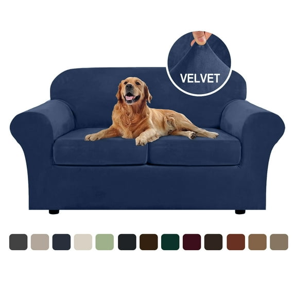 Sanmadrola Sofa Cover Slipcover Couch Cover Set for 2 Seat Sofa Super Stretch Universal Slip Cover Furniture Protector 3 Pieces Loveseat