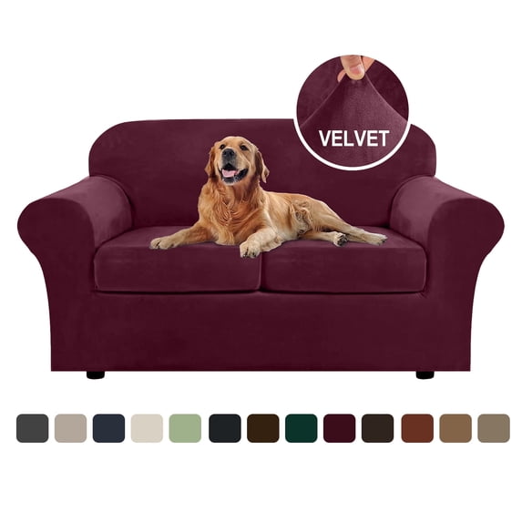 Sanmadrola Sofa Cover Slipcover Couch Cover Set for 2 Seat Sofa Super Stretch Universal Slip Cover Furniture Protector 3 Pieces Loveseat