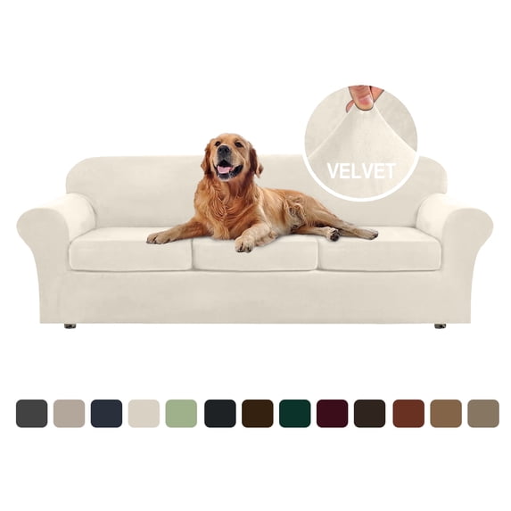 Sanmadrola Sofa Cover Slipcover Couch Cover Set for 3 Seat Oversized Sofa Super Stretch Universal Slip Cover Furniture Protector 4 Pieces