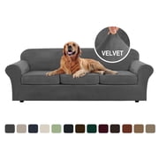 Sanmadrola Sofa Cover Slipcover Couch Cover Set for 3 Seat Oversized Sofa Super Stretch Universal Slip Cover Furniture Protector 4 Pieces