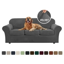 Sanmadrola Sofa Cover Slipcover Couch Cover Set for 3 Seat Sofa Super Stretch Universal Slip Cover Furniture Protector 4 Pieces