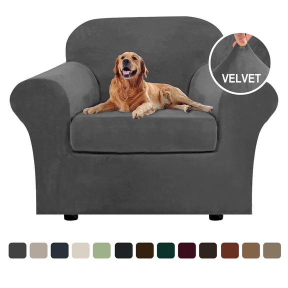 Sanmadrola Sofa Cover Slipcover Couch Cover Set for Chair Super Stretch Universal Slip Cover Furniture Protector 2 Pieces