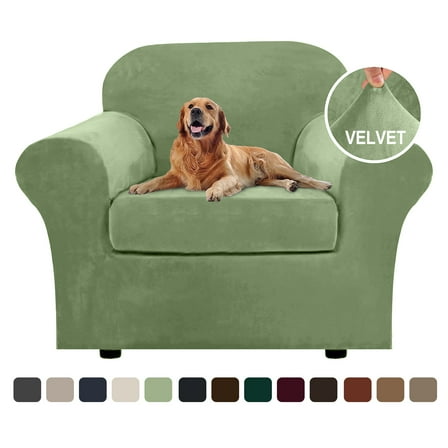 Sanmadrola Sofa Cover Slipcover Couch Cover Set for Chair Super Stretch Universal Slip Cover Furniture Protector 2 Pieces