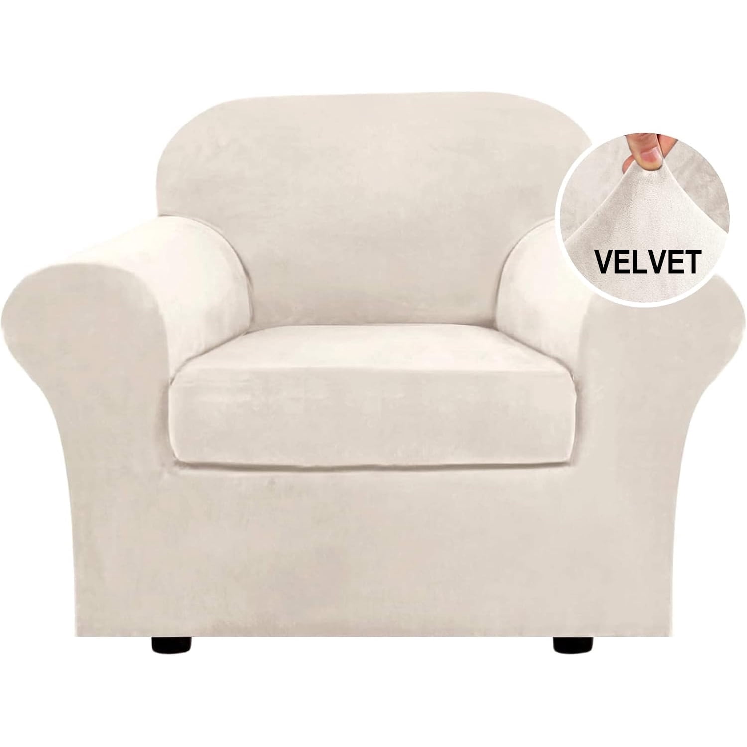 Sanmadrola Sofa Cover Slipcover Couch Cover Set for Chair Super Stretch Universal Slip Cover Furniture Protector 2 Pieces