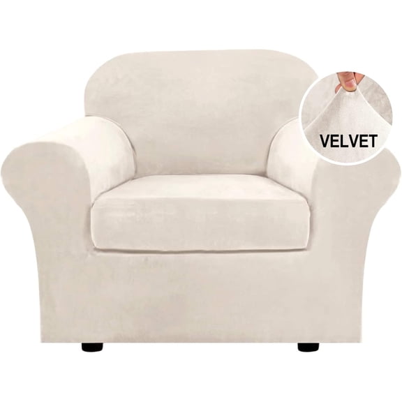 Sanmadrola Sofa Cover Slipcover Couch Cover Set for Chair Super Stretch Universal Slip Cover Furniture Protector 2 Pieces
