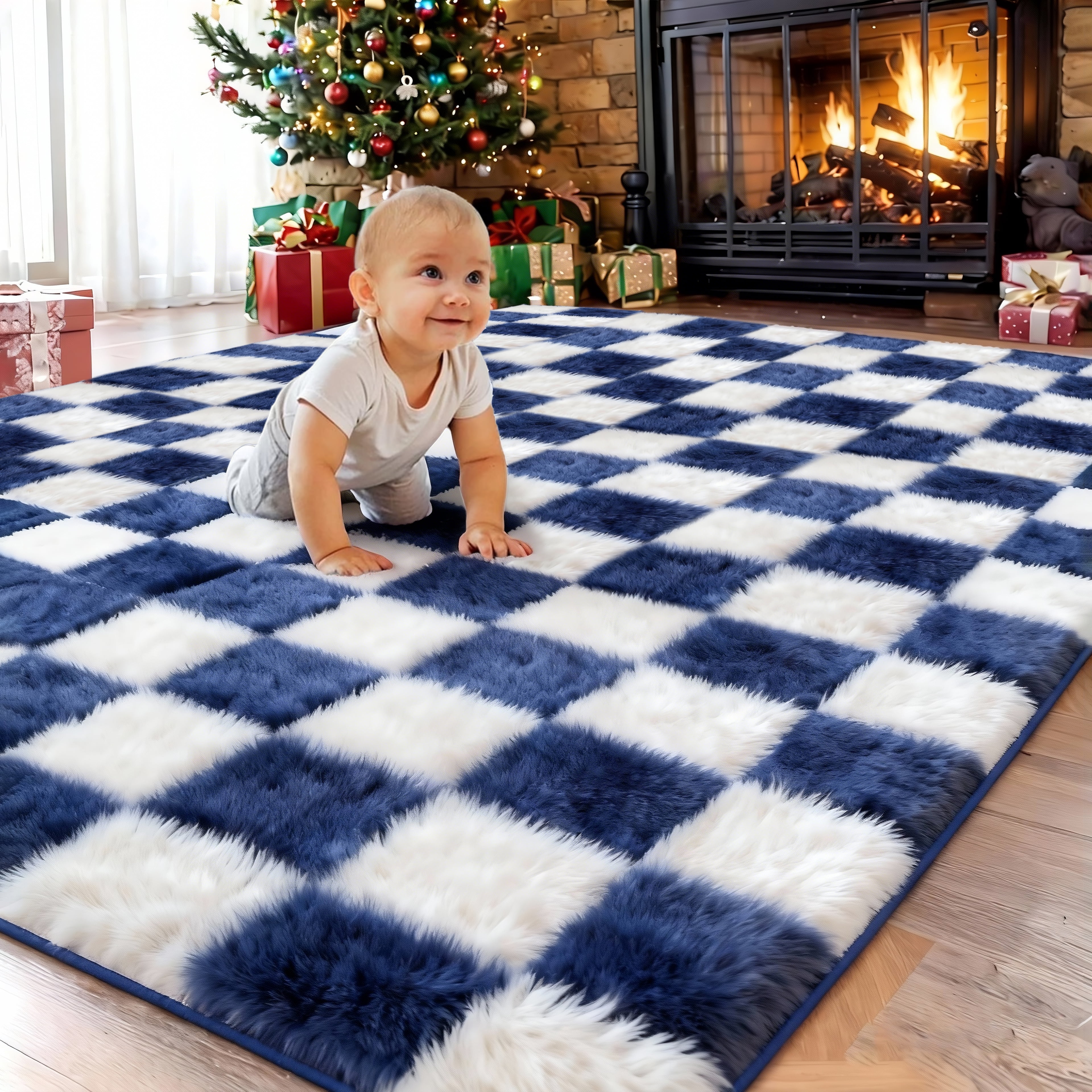 Sanmadrola Super Soft Shaggy Rugs Carpets 2.6x5.2 Feet Plush Area Rugs ...